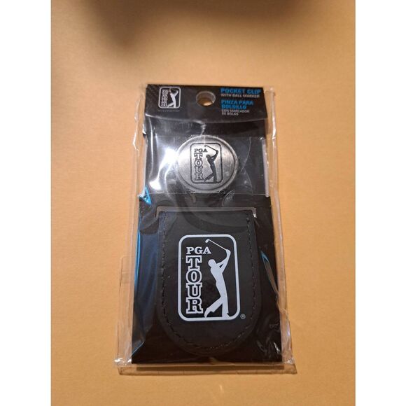 New PGA Tour Black Pocket Clip with Ball Marker NWT Official Golf Accessory - Picture 1 of 2